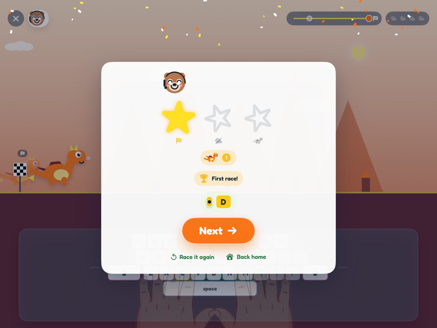 Results with three stars