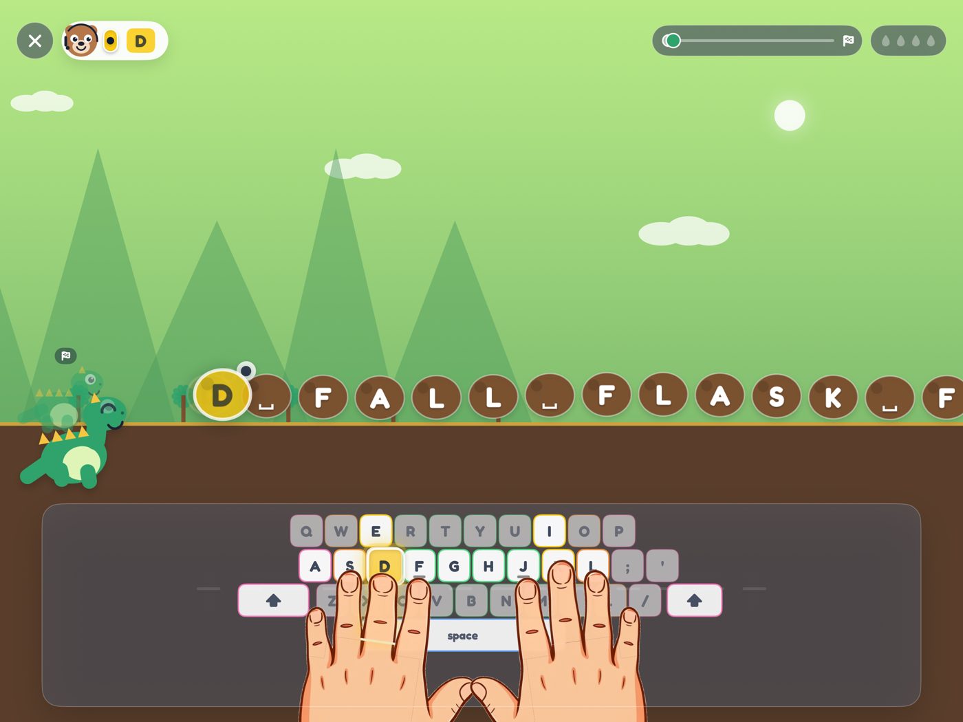 A level in Dino Dash